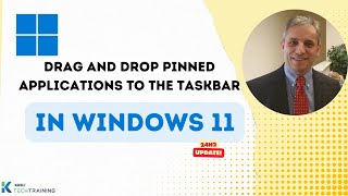 Drag and Drop Pinned Apps in Windows 11 Taskbar 24H2 [upl. by Ecahc926]