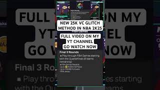 I Found a VC Glitch in NBA 2K25 [upl. by Nilerual]