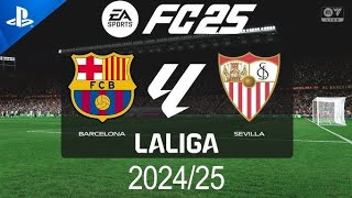 FC 25  Barcelone vs Séville   La LIGA Santander PS5 GAMEPLAY [upl. by Ilojne]