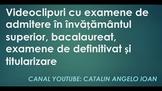 Videoclipuri cu examene de admitere bacalaureat definitivare si titularizare septembrie 2024 [upl. by Nwahsud]