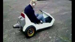 Jet Powered Sinclair C5 test run with Ian Bennett [upl. by Eitsyrk186]