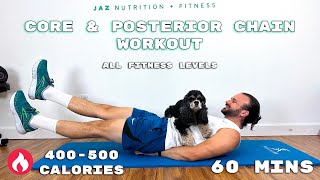 60 Minute Core amp Posterior Chain Workout for All Fitness Levels  🔥 400500 Cal  JAZ it Up Ep 232 [upl. by Helbonnas]