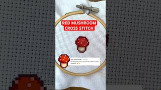 Stardew Valley  Red Mushroom Cross Stitch 🍄 crossstitch stardewvalley flosstube redmushroom [upl. by Alekin206]