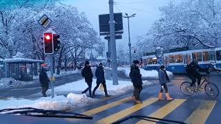 Switzerland Winter Wonderland from Herrliberg to Zurich City [upl. by Perlis]