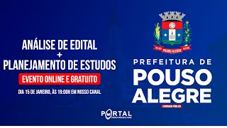 PREFEITURA DE POUSO ALEGREMG ANÁLISE DE EDITAL  PLANEJAMENTO DE ESTUDOS [upl. by Aryahay603]