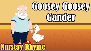 Kids Nursery Rhymes  Goosey Goosey Gander With Lyrics [upl. by Druce377]