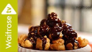 Hazelnut and Chocolate Profiteroles  Waitrose [upl. by Egap]