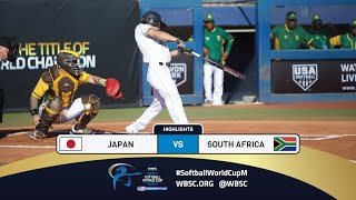 Highlights  Game 4 Japan vs South Africa  2024 WBSC Mens Softball World Cup Group C [upl. by Itsyrk]