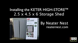 Keter HighStore Vertical Shed Assembly [upl. by Aneris424]