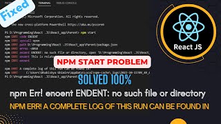 npm Err enoent ENDENT no such file or directory  a complete log of this run can be found [upl. by Ajim652]