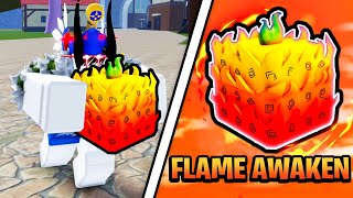 Flame Awakened Made Me THE STRONGEST Roblox Blox fruits [upl. by Bhayani573]