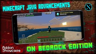 How to get Java advancements on Bedrock edition Minecraft Addon Showcase [upl. by Matazzoni]