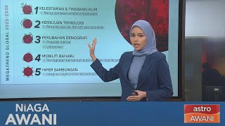 Niaga AWANI Data amp Statistik Megatrend Global 20252030 [upl. by Nhguavad]