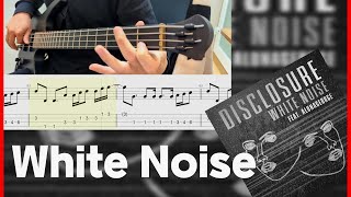 Disclosure  White Noise ft AlunaGeorge Bass cover Tab [upl. by Kristoffer333]