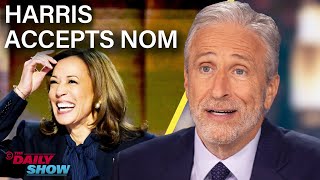 Jon Stewarts DNC Recap Oprah Calls Out Cat Ladies Dem Vibes amp Kamala’s Moment  The Daily Show [upl. by Entwistle]