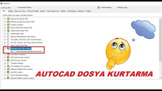 AutoCAD Otomatik Kaydetme  Dosya Kurtarma [upl. by Aslam761]