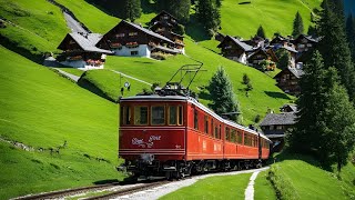 Best Scenic Train Ride In Switzerland🇨🇭Jungfrau Region  Grindelwald [upl. by Joya]