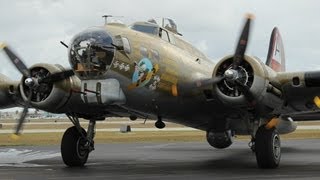 B17G Flying Fortress quotNine O Ninequot Startup Taxi and Departure at FXE 21013 [upl. by Burrill]