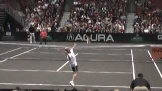 Andre Agassi Service Ace Slow Motion 2012 [upl. by Hcra]