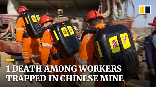 Survivors trapped in Chinese gold mine receive food and blankets as one worker’s death confirmed [upl. by Acireh]