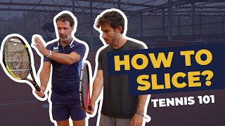 Tennis 101 Backhand Slice Lesson with Ken Waller [upl. by Hescock]