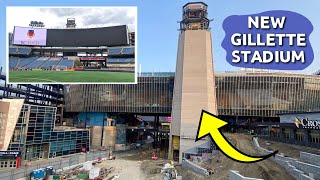 ALMOST FINISHED New Gillette Stadium Renovations Update New Lighthouse Largest Outdoor Videoboard [upl. by Georgiana]