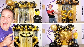 4 IDEAS 🤩 DECORACIONES PARA CUMPLEAÑOS 😍 Guirnalda de globos Decoración con globos  Gustavo gg [upl. by Adyht]