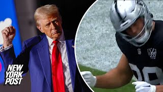 Brock Bowers’ interview abruptly halted by Raiders after Trump dance question [upl. by Reynolds816]