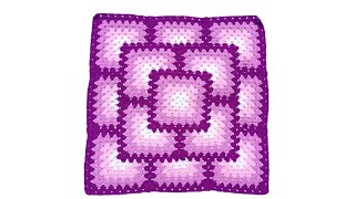 Como tejer el Cuadrado o muestra de colores N° 66 a crochet para colchas y cojines paso a paso [upl. by Onitnas135]