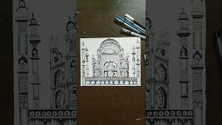 How to draw a Tajmahal 🕌youtubeshorts viralvideo drawing youtube trending tajmahal video [upl. by Mauro585]