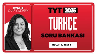 TYT 3D Türkçe Soru Bankası Bölüm 01 Test 01 Soru Çözümleri  Öznur Saat Yıldırım [upl. by Danella]