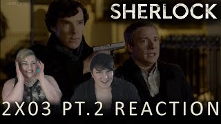 Sherlock 2X03 REICHENBACH FALL PT2 reaction [upl. by Suoicerpal210]