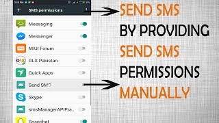 Send SMS using SmsManager API by giving permission manually  Android App Development video  19 [upl. by Nimref]