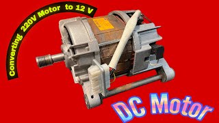 How to convert 220V motor to 12V DC motor amazing tips and idea￼ [upl. by Arod425]