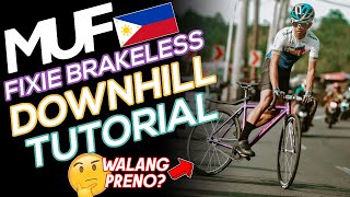 Pano Lumusong sa Fixie 😮 Fixie Downhill Tutorial 😍 [upl. by Nosyrb]