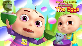 Five Little Babies Opening The Eggs And More Nursery Rhymes amp Kids Songs  Zool Babies Songs [upl. by Eronaele]