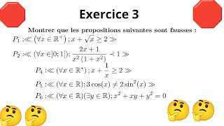 Logique la serie 1 Exercice 3 🤔🤔 [upl. by Notsur]