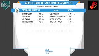 Ainslie Park 1XI v Croydon Ranges 1XI [upl. by Erdnassac85]