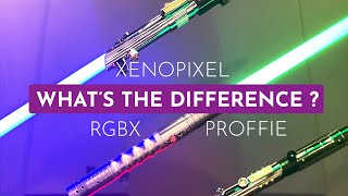 Comparing RGBx  Xenopixel  Proffie lightsabers tech [upl. by Hendricks32]