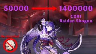 50k to 14 million  Raiden Shogun Nuke Guide [upl. by Zia]