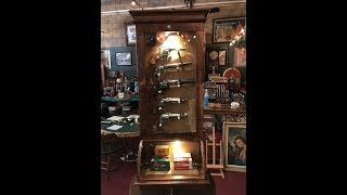 Custom Walnut Pistol Gun Ammo Display Cabinet SOLD [upl. by Itsud]