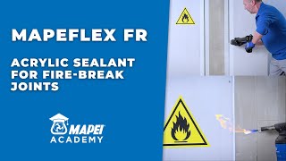 Sealing firebreak joints on walls  Plasticelastic acrylic sealant  Fire resistance EI 240 [upl. by Aicilram448]