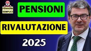 🟨 RIVALUTAZIONE PENSIONI 2025❗️ AUMENTI E BONUS DI GENNAIO 2025❗️ [upl. by Nottus740]