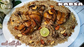 Chicken Kabsa  Arabian Chicken Kabsa Without Oven  Eid Special Kabsa Recipe  Cook With Fem [upl. by Veno]