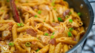 How to make EXTRA Creamy Cajun Chicken Pasta [upl. by Grochow]