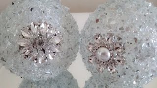 DIY CRYSTAL BLING ORNAMENTS [upl. by Chance]