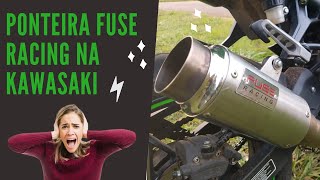 PONTEIRA FUSE RACING PARA KAWASAKI Z E NINJA 400  RONCO ALTO [upl. by Nireves]