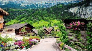 Lauterbrunnen Switzerland 🇨🇭 walking tour 4K 60fps  Most beautiful village in the world [upl. by Sewole]