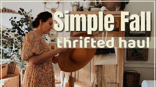 Paying Pennies for My Fall Home Decor  Thrift Vlog and Haul  simple cottage style [upl. by Itsirc785]