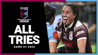 State of Origin 2024  Every try from Game Three  NRLW [upl. by Eng750]